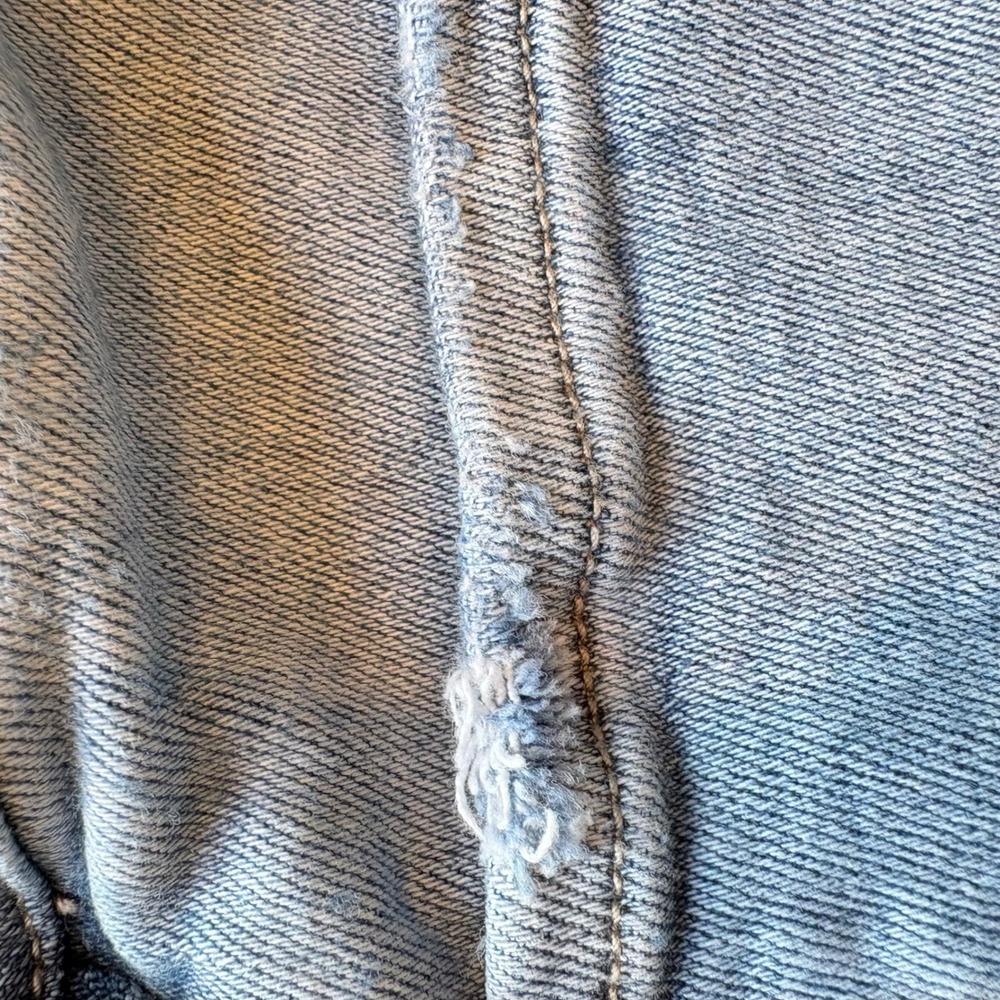 ♾️Lovervet Flying Monkey Wide Leg Jeans Front Patch Pocket Raw Hem Vervet 28♾️ - Picture 5 of 9
